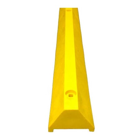 Plastics R Unique Ultra Parking Block w/Hardware, 4 in Height, 4 ft Length, Yellow ULTRA4648PBY